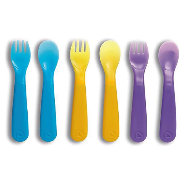 Munchkin - Color Reveal Toddler Fork And Spoon Set - 6pcs