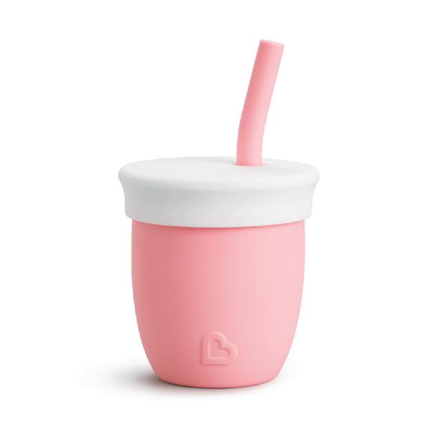 Munchkin - C'est Silicone! Training Cup With Straw - Coral - 118 ml