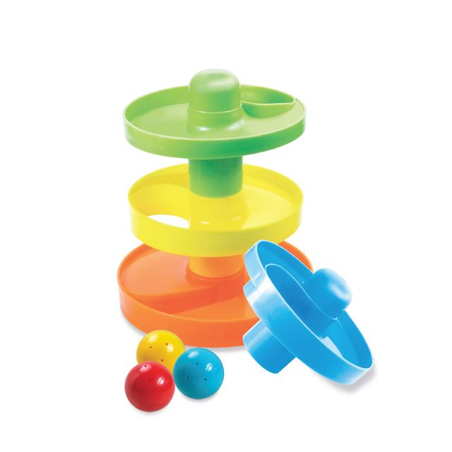 Moon - Spiral Ball Ramp Tower - Ball Drop & Roll Activity Playsets