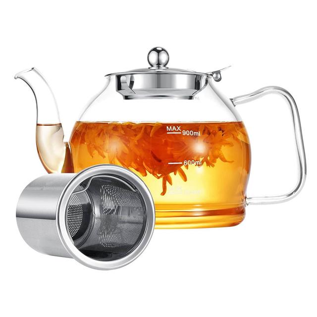 1Chase - Borosilicate Glass Teapot - Clear - 1.2 L