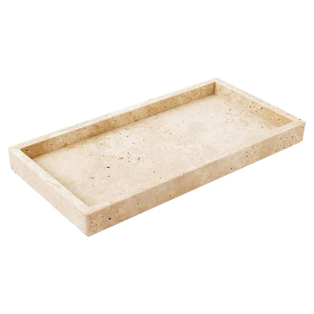 1Chase - Natural Travertine Marble Tray - Beige