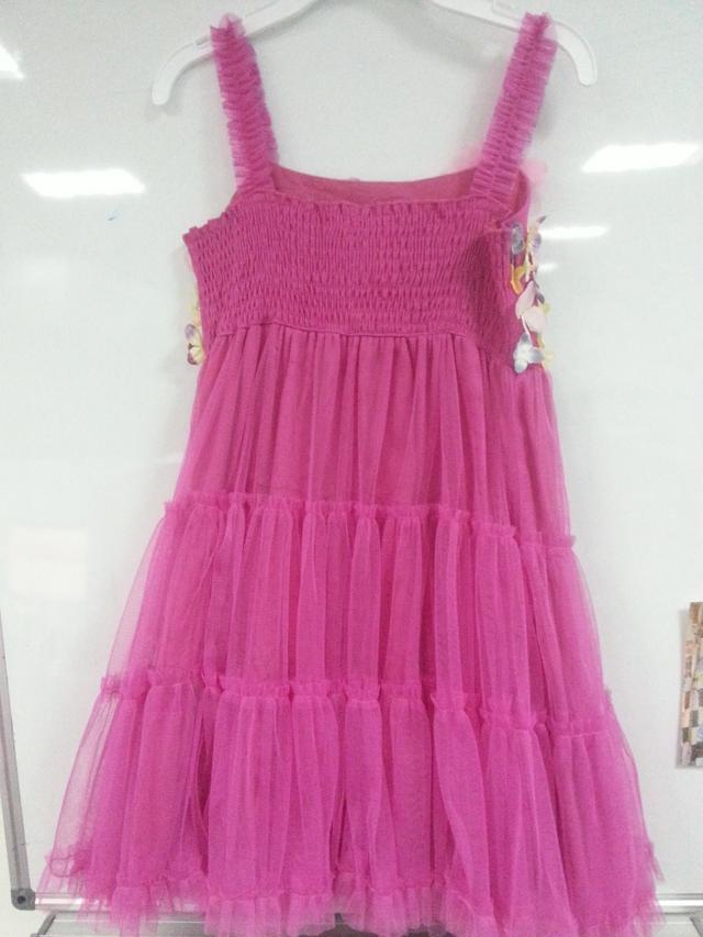 Le Pink Fuschia Strawberry Souffle Tulle Dress-8-9 Years