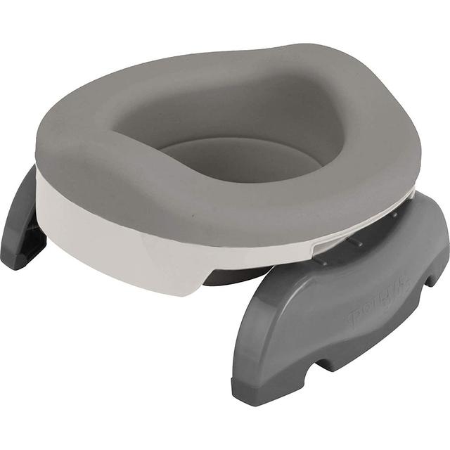 Potette 2-In-1 Portable Potty Seat + Liner - White/Grey