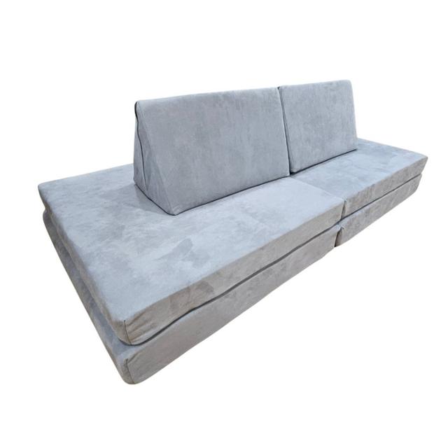 Moon Kids - Play Sofa - Light Grey Suede