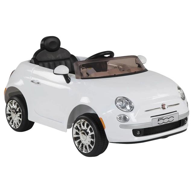 Fiat - 500 Kids Rideon Car - White - 12V