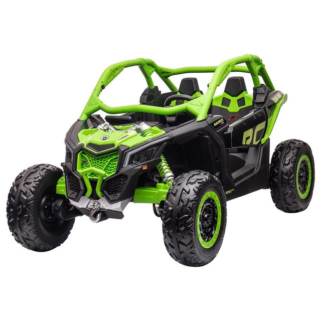 Amsham - Maverick Kids Utv Electric Jeep - Green - 24V