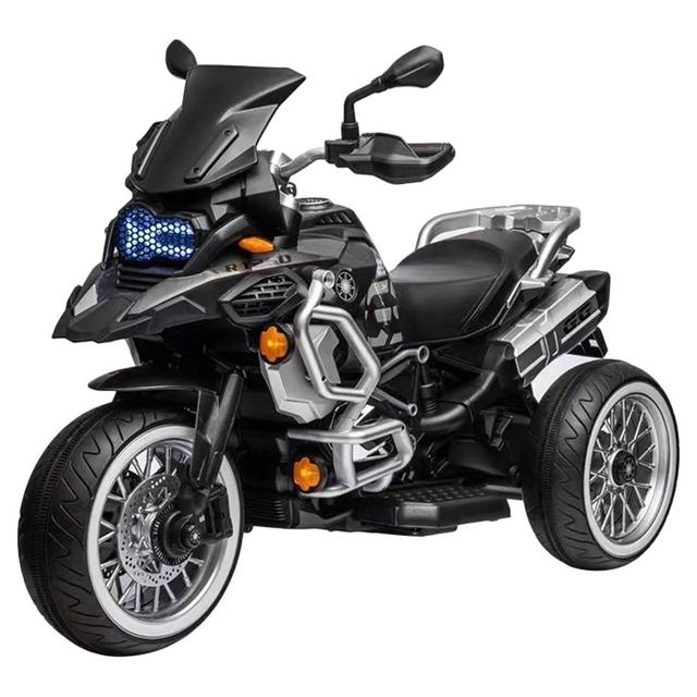 Amsham - 3 Wheel Ride-On Motorbike - Black - 12V