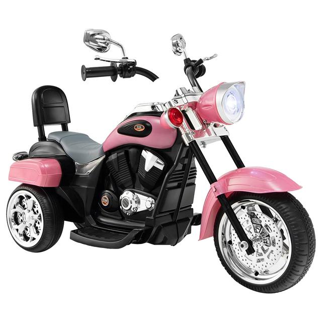 Amsham - Chopper Style Rideon Motorcycle - Pink - 6V