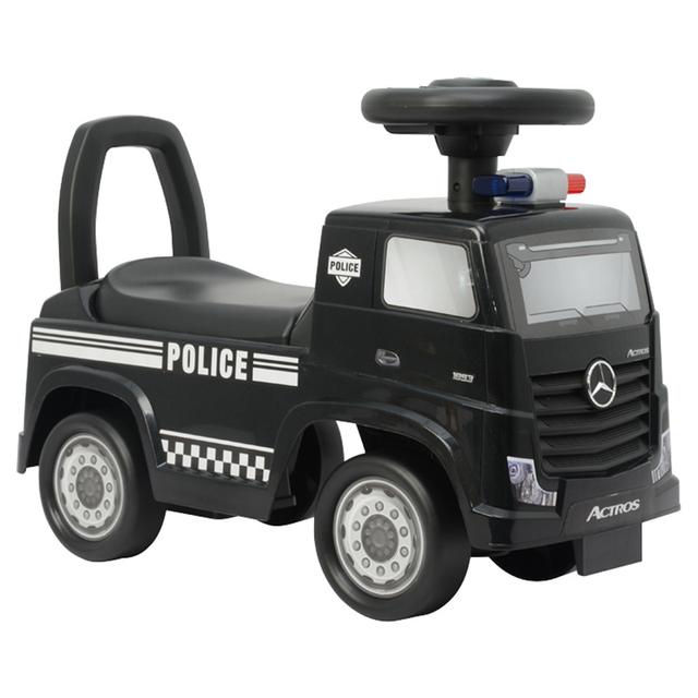 Mercedes-Benz - Actros Kids Rideon Police Push Car - Black