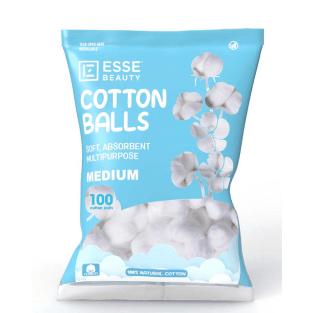 Essentialz - Beauty Cotton Balls - Medium 100 Count