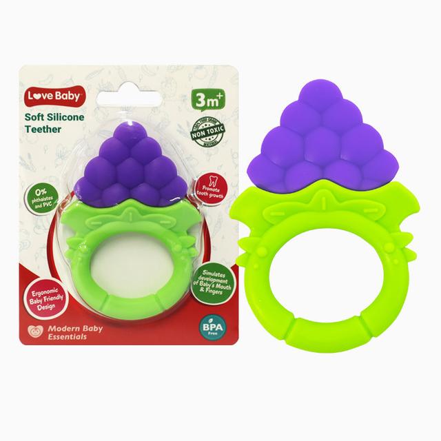 Love Baby - Soft Silicone Teether - Grape