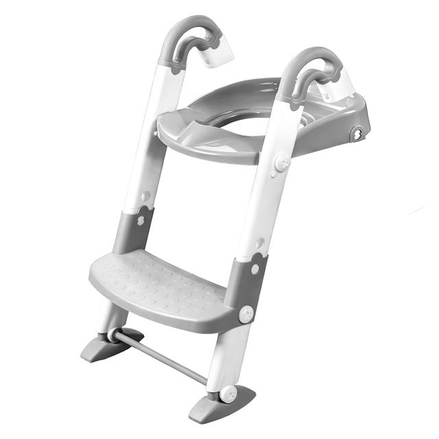 Asalvo - 3-in-1 Toilet Ladder With Reducer And Potty - Grey