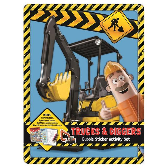 Happy Tin Trucks & Diggers Bubble Sticker Activity Set