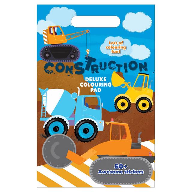 A4 Deluxe Colouring Pad - Construction