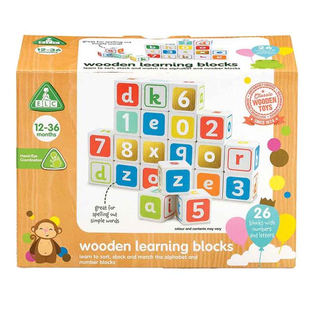 Early Learning Centre - Wooden Learning Blocks - 26pcs