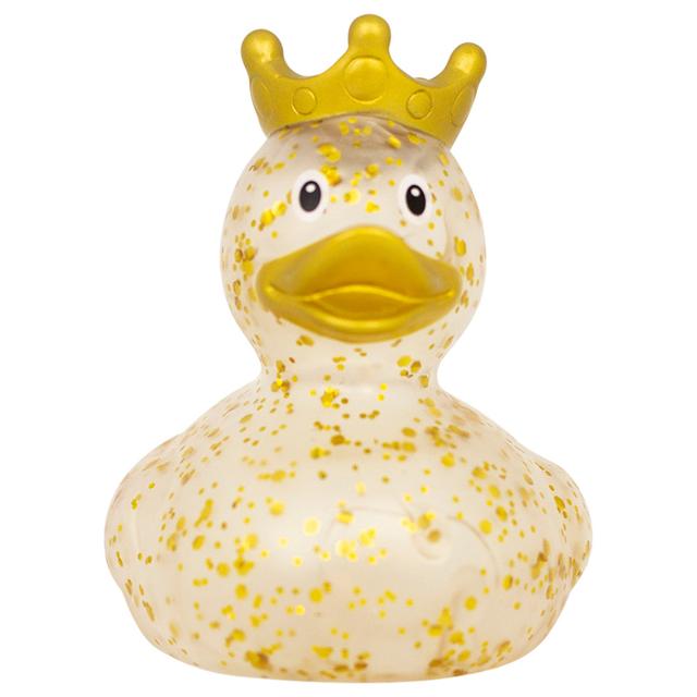 Lilalu - Glitter Duck Bath Toy With Crown - Gold