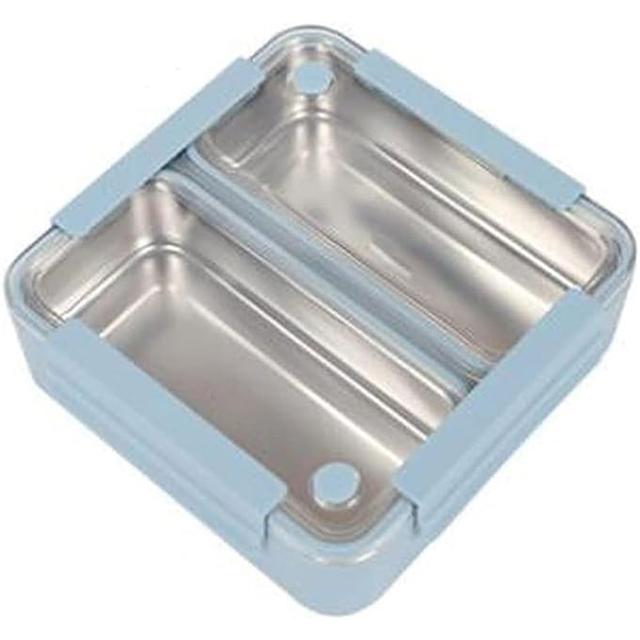 Brain Giggles - 2-Compartment Stainless Steel Lunchbox Removable Inner Tray - Blue