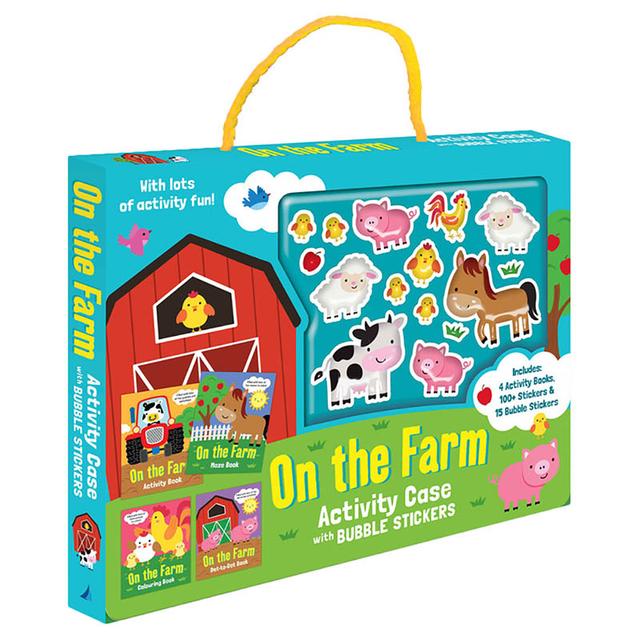 On The Farm Activity Case With Bubble Stickers