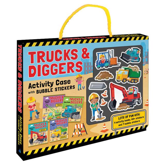 Trucks & Diggers Activity Case With Bubble Sticker