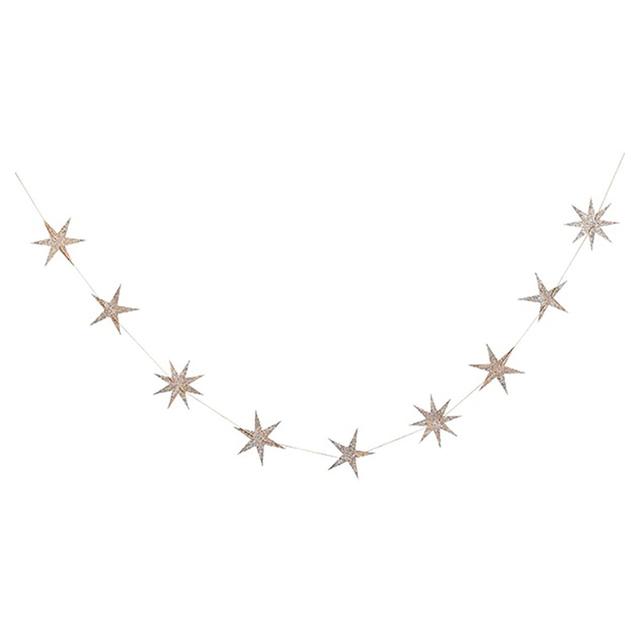 Hootyballoo - Wooden Glitter Star Garland - 2m