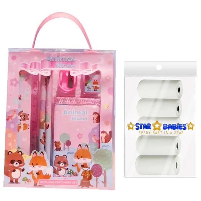 Star Babies - Scented Bag 5pcs - 75 Bags With Stationery Set 6pcs - White