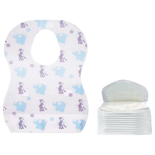 Star Babies - Disposable Bibs Elephant Print 20pcs w/ Breast Pad