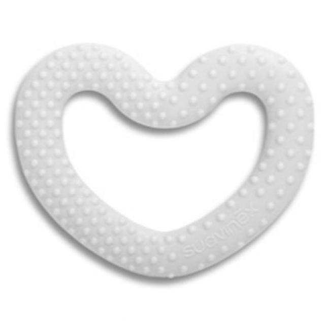 Suavinex - Silicone Teether Heart - White