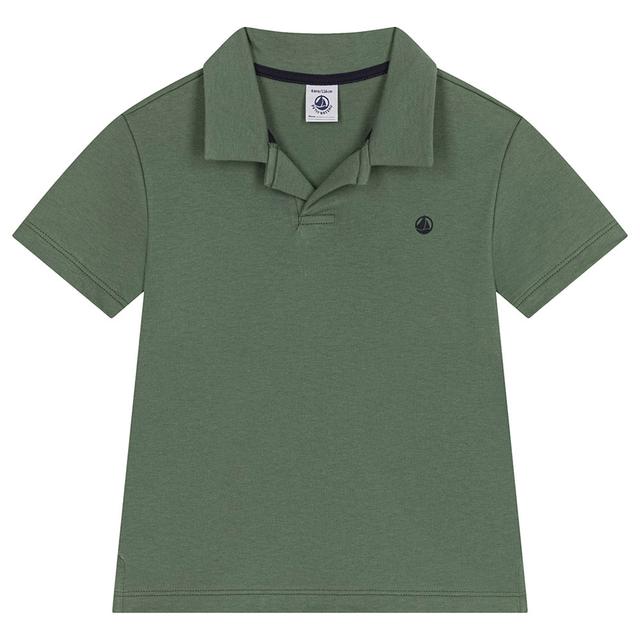 Petit Bateau - Boy's Short-Sleeves Cotton Polo Shirt - Green