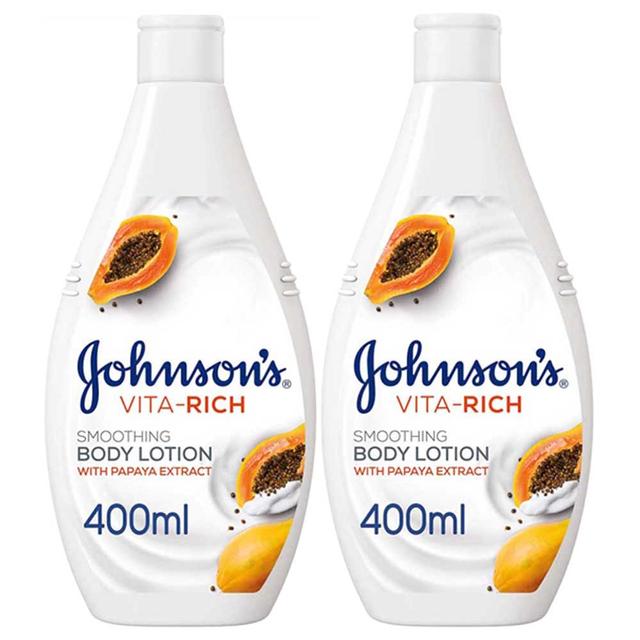 Johnson & Johnson - Vita Rich Smoothing Papaya Body Lotion 400ml 1+1 Pack