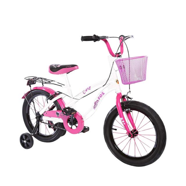 Megastar - Fox 12-Caty Bike With Training Wheels - White/Pink - 16-inch