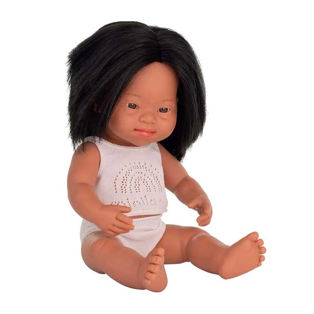 Miniland Baby - Hispanic Girl Doll With Down Syndrome - 38cm