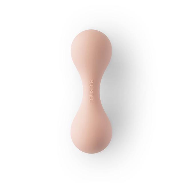 Mushie - Silicone Baby Rattle Toy - Blush