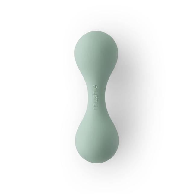 Mushie - Silicone Baby Rattle Toy - Cambridge Blue