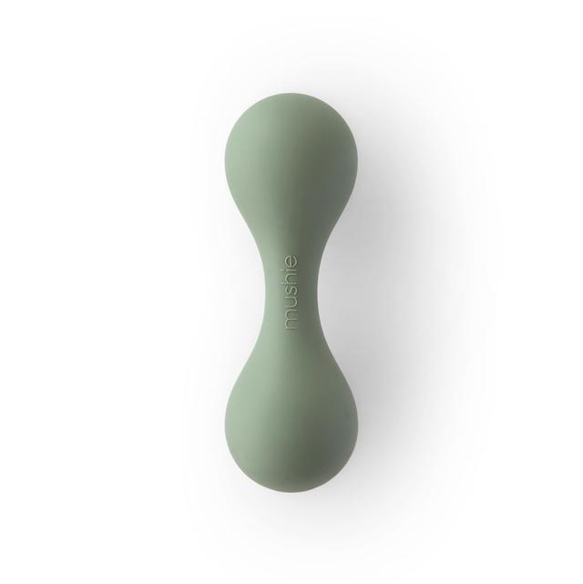 Mushie - Silicone Baby Rattle Toy - Dried Thyme