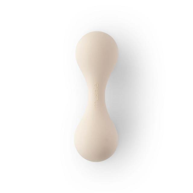 Mushie - Silicone Baby Rattle Toy - Shifting Sand