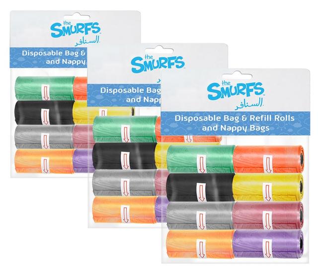 Smurfs - Garbage Bag And Refill Rolls - Pack of 3 - 480pcs