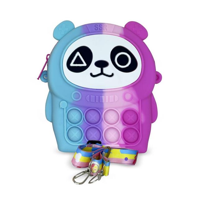 Ogi Mogi - Colorful Panda Shoulder Bag - Blue/Violet