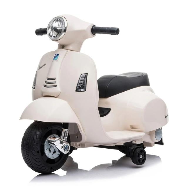 Amsham - Vespa Mini Ride On Electric Scooter - 6V - White