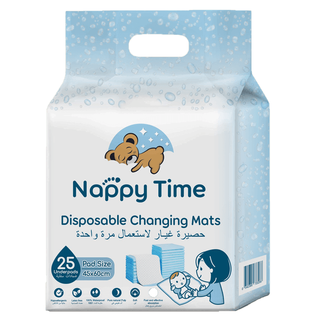 Nappy Time - Disposable Changing Mats - 45x60 cm - 25pcs