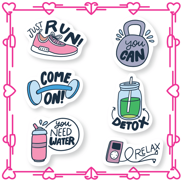 Twinkle Hands - Waterproof Gym Motivation Stickers