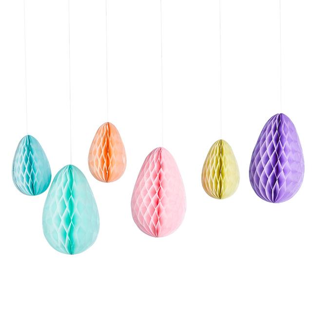 Party Magic - Pastel Honeycomb Decorations - Pack of 6