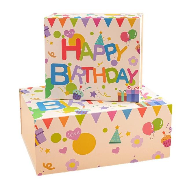 Y-PaperCo. - Happy Birthday Day Gift Box - Medium 24x21x11cm