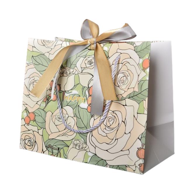 Y-PaperCo. - Gift Bag - Medium - 3pcs - Beige Rose