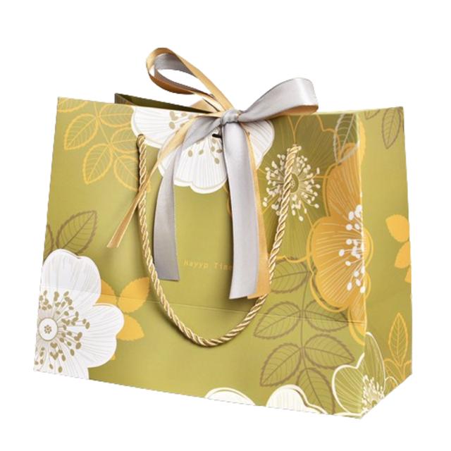 Y-PaperCo. - Happy Time Gift Bag - 3pcs - Medium - Green