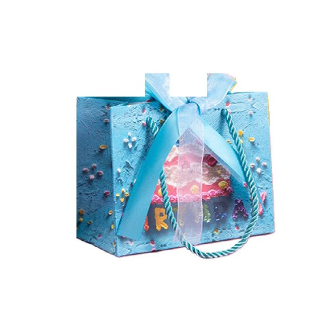 Y-PaperCo. - 3D Birthday Cake Gift Bag - Blue - M - Pack of 3