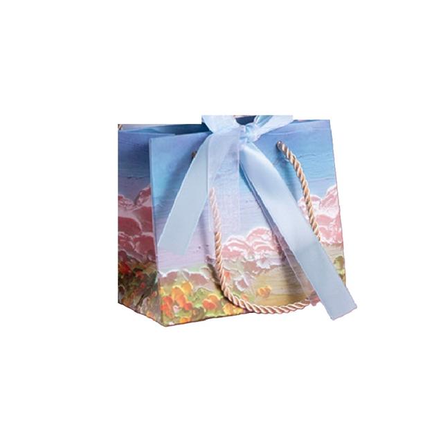 Y-PaperCo. - 3D Sunrise And Flowers Bloom Gift Bag - L - Pack of 2