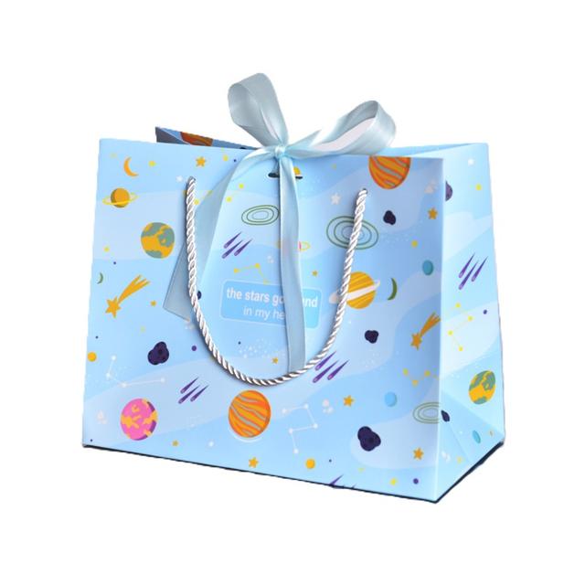 Y-PaperCo - Space Gift Bag - Pack of 2 - Large - Blue