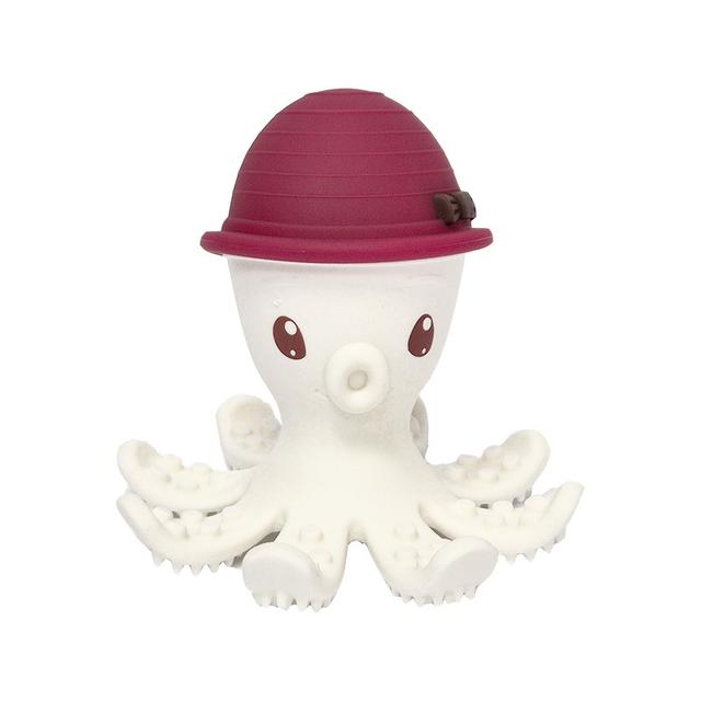 Mombella - Ollie Octopus Teether Toy - Chimney Red