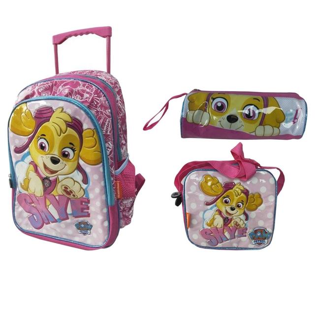 Paw Patrol - School Trolley Bag - 16-Inch, Lunch Bag And Pencil Case