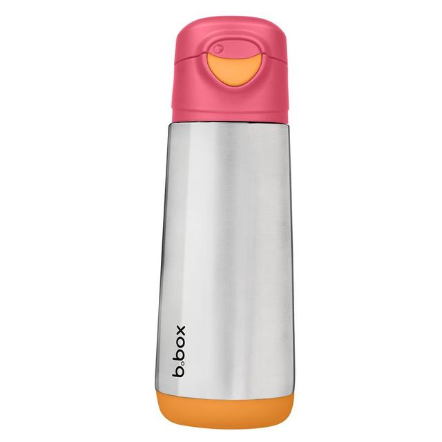 B.box - Hydratio Stainless Steel Spout Bottle - Strawberry Shake - 500 ml